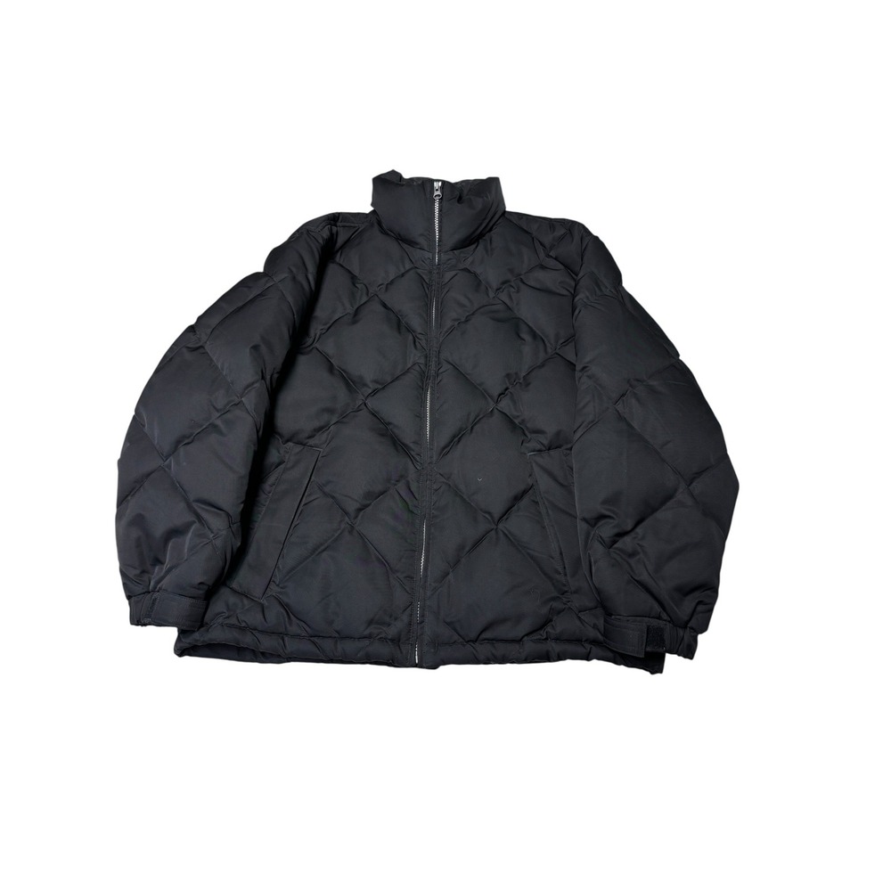 Eddie Bauer Womens Goose Down Puffer Jacket Black Diamond Quilted Size M